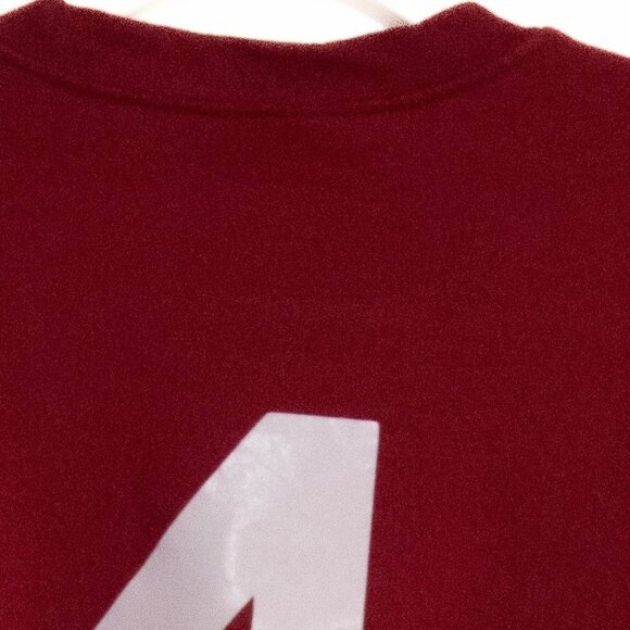 Vintage Red Crewneck Sweatshirt With Bold Number 4 Print On Back - Picture 6 of 8